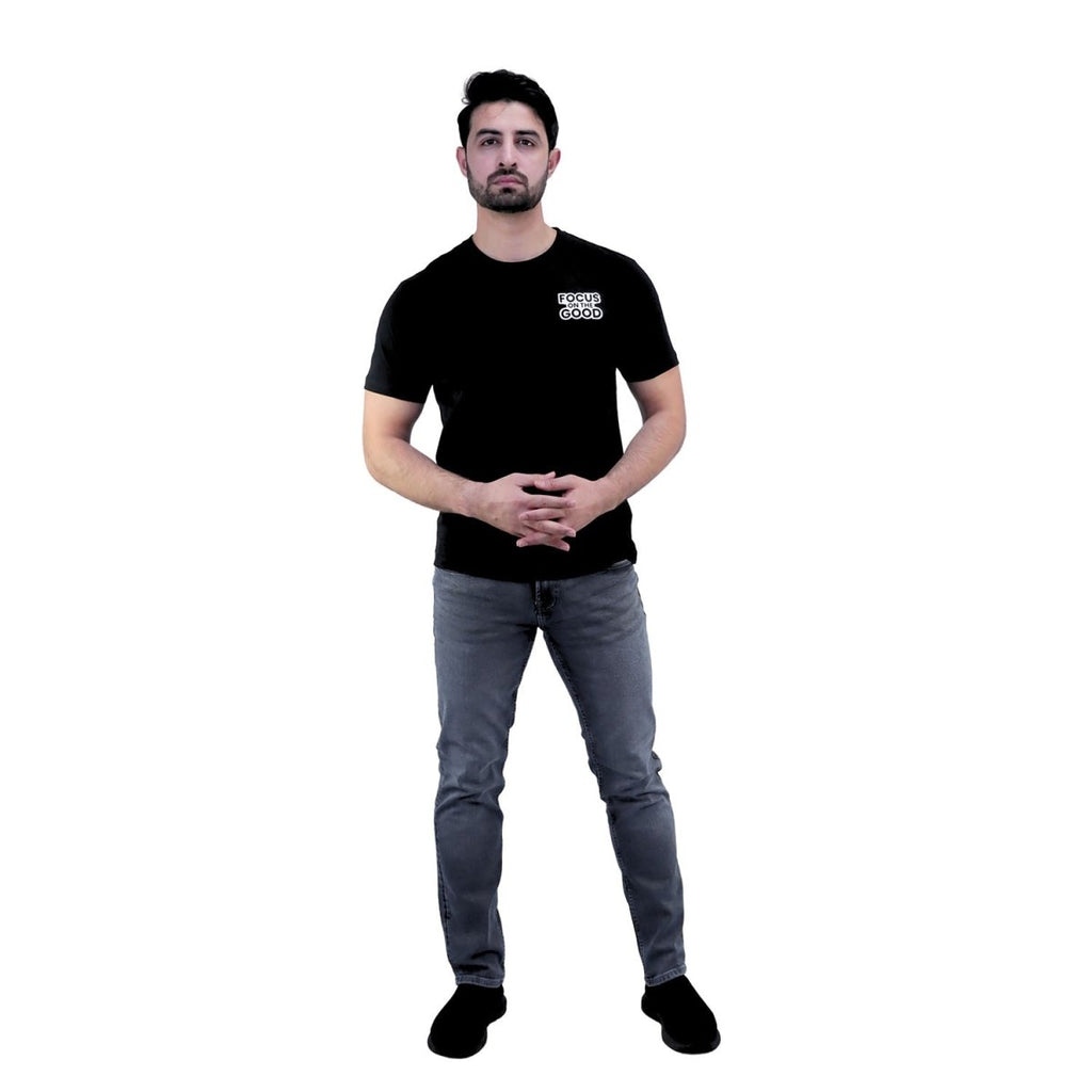 Giordano Men's Cotton Jersey Crew Neck Slim Fit Message Print Tee - Premium Print Tee
