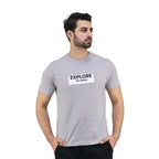 Giordano Men's Cotton Jersey Crew Neck Slim Fit Message Print Tee - Premium Print Tee