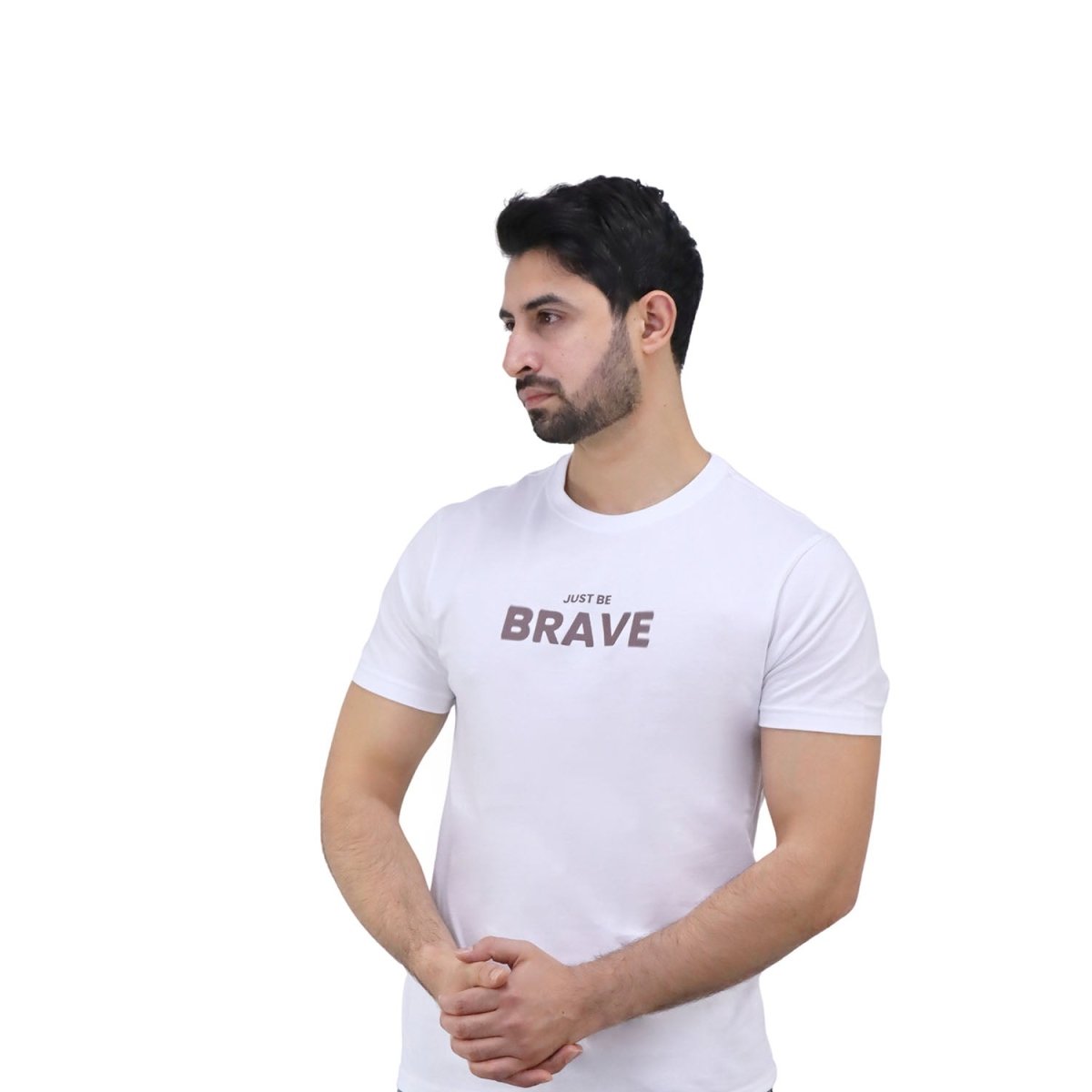 Giordano Men's Cotton Jersey Crew Neck Slim Fit Message Print Tee - Premium Print Tee