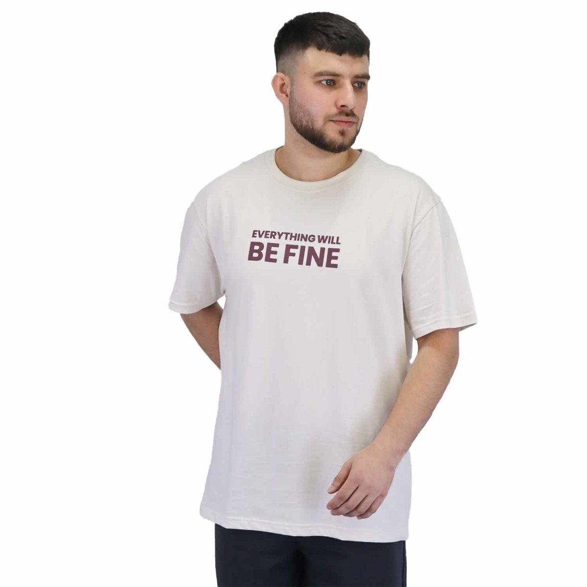 Giordano Men's Cotton Jersey Crew Neck Slim Fit Message Print Tee - Premium Print Tee