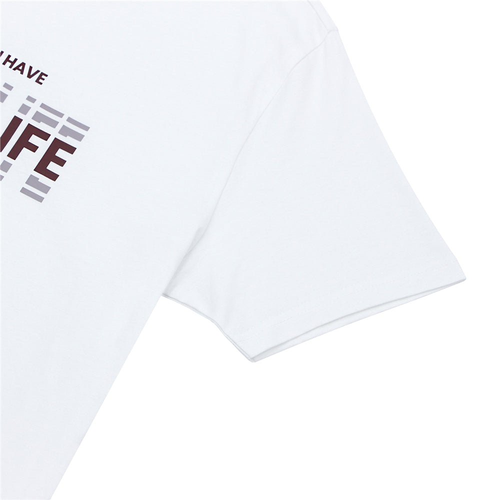 Giordano Men's Cotton Jersey Crew Neck Slim Fit Message Print Tee - Premium Print Tee