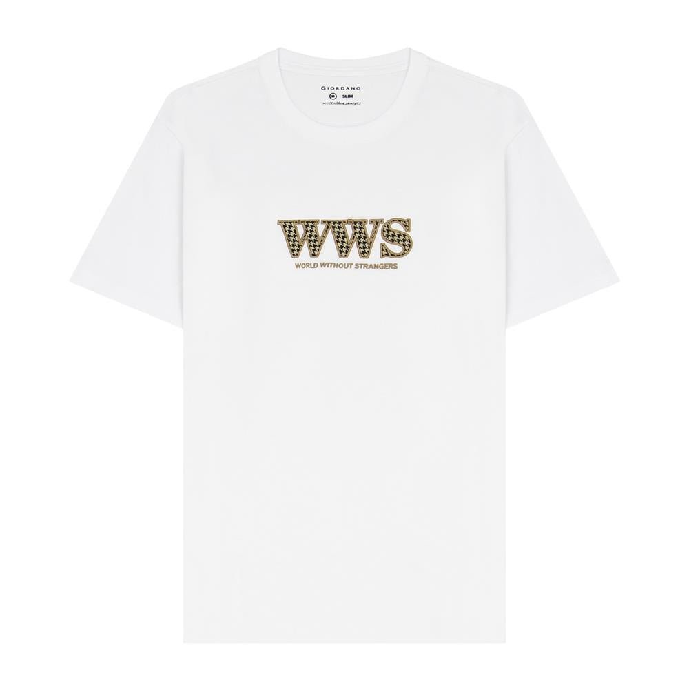 Giordano Men's Cotton Jersey Crewneck Short Sleeve Slim Fit Wws Print Tee - Premium Print Tee