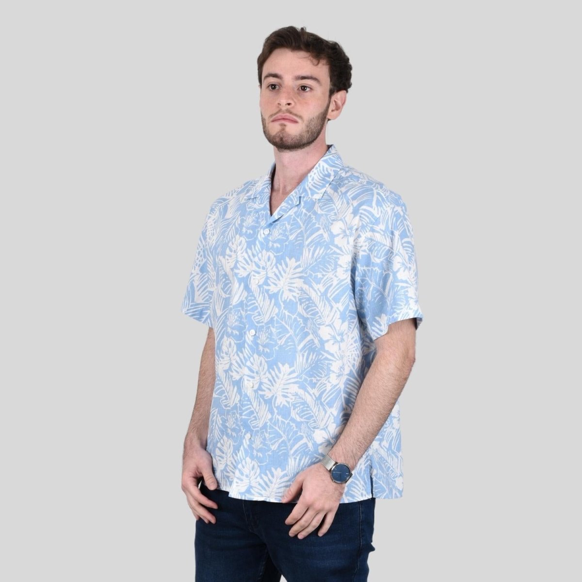 Giordano Men's Cotton Linen Shirt - Premium Shirts