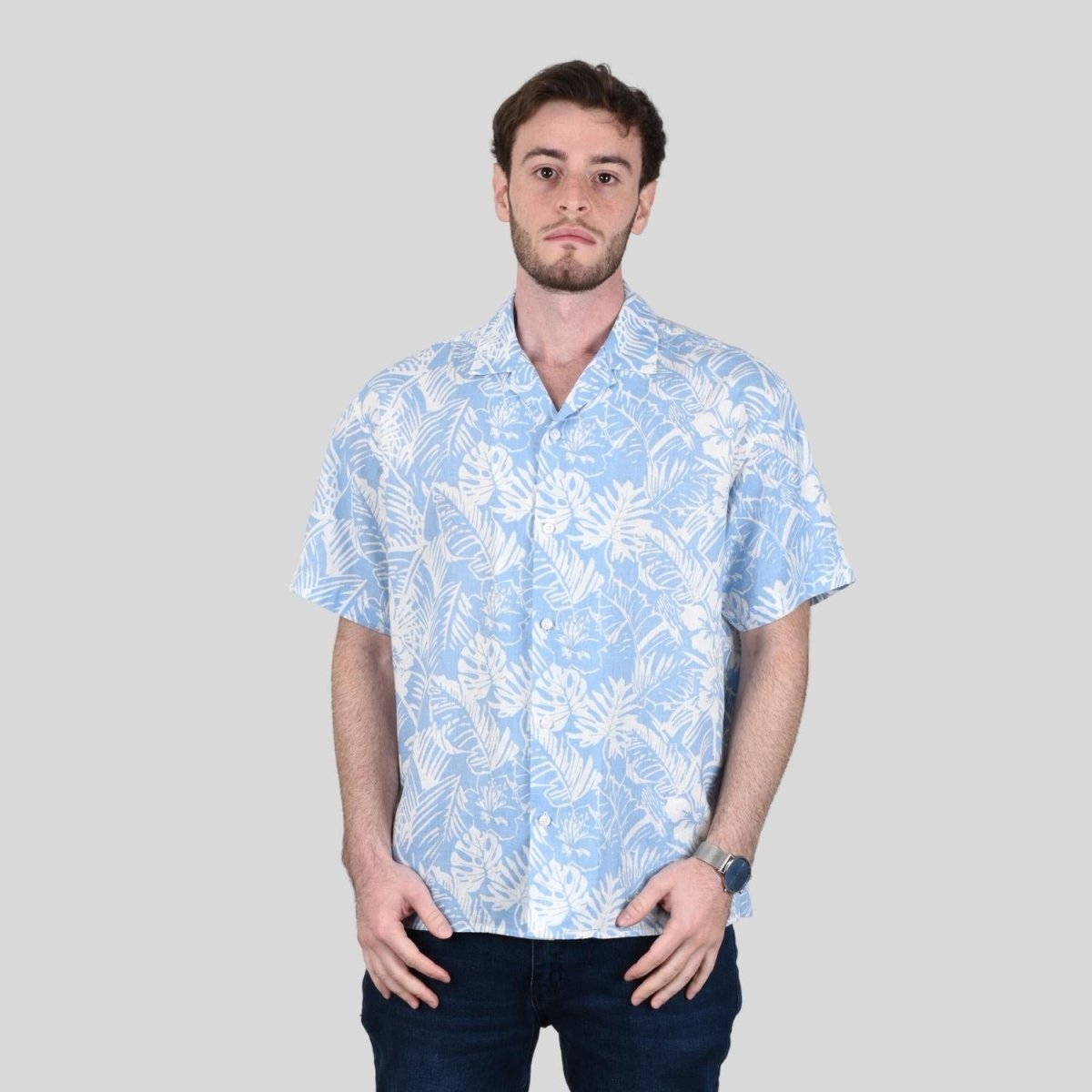 Giordano Men's Cotton Linen Shirt - Premium Shirts