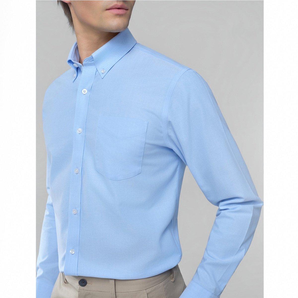 Giordano Men's Cotton Long-Sleeve Wrinkle-Free Shirt - Premium Shirts
