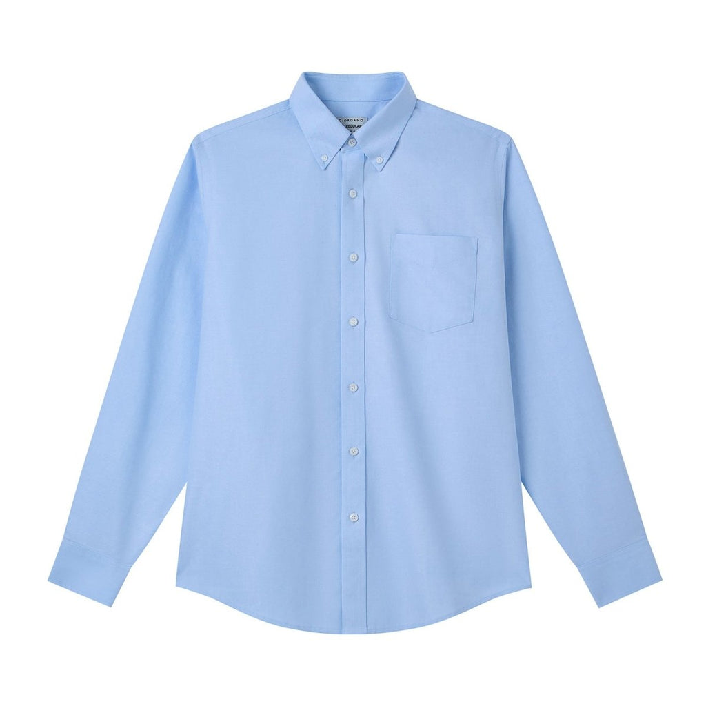 Giordano Men's Cotton Long-Sleeve Wrinkle-Free Shirt - Premium Shirts