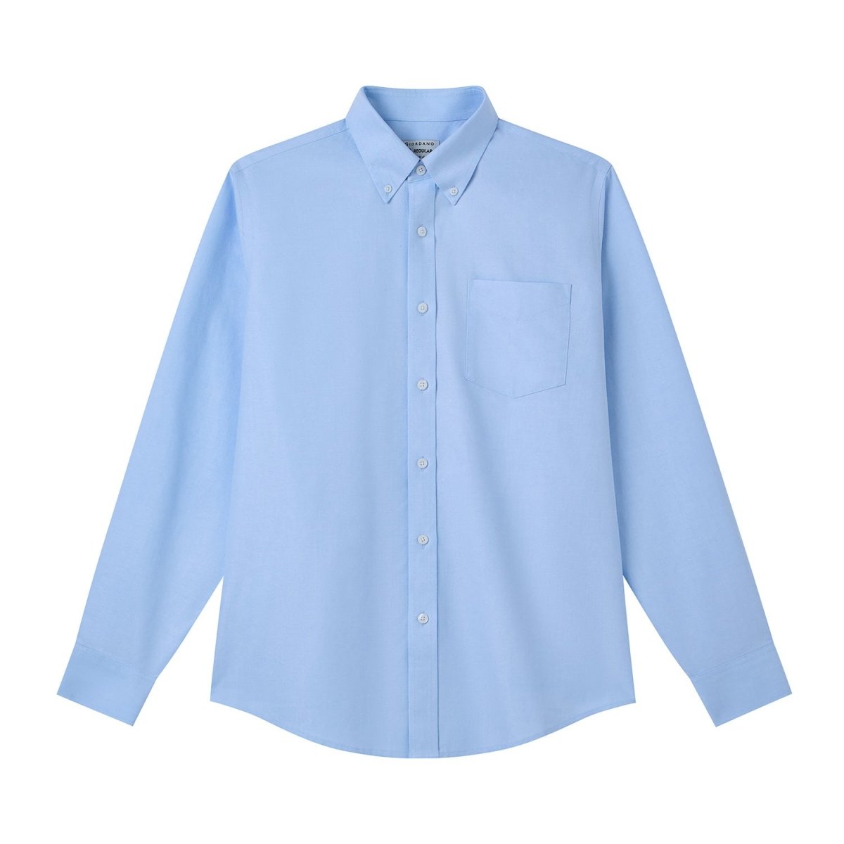Giordano Men's Cotton Long-Sleeve Wrinkle-Free Shirt - Premium Shirts