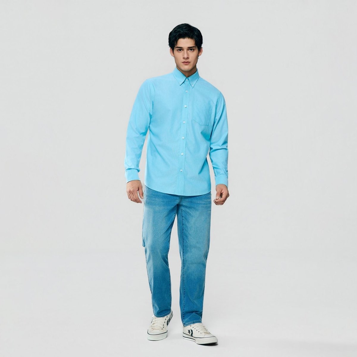 Giordano Men’s Cotton Long - Sleeve Wrinkle - Free Shirt - first_variant_option_2 Premium Shirt for Giordano