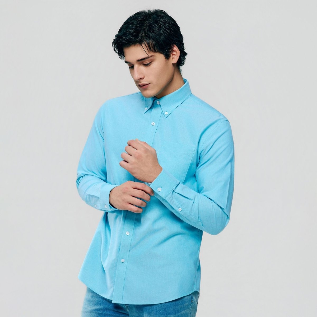 Giordano Men’s Cotton Long - Sleeve Wrinkle - Free Shirt - first_variant_option_2 Premium Shirt for Giordano