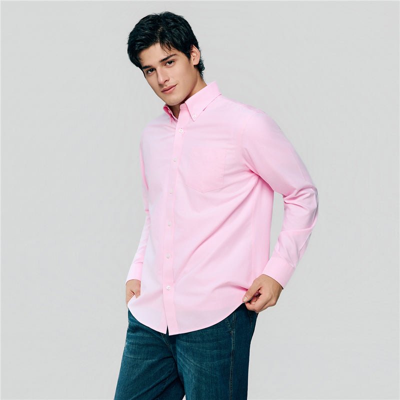 Giordano Men’S Cotton Long - Sleeve Wrinkle - Free Shirt - first_variant_option_2 Premium Shirt for Giordano