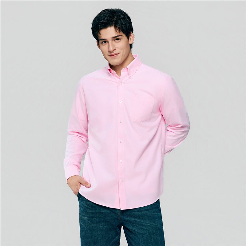 Giordano Men’S Cotton Long - Sleeve Wrinkle - Free Shirt - first_variant_option_2 Premium Shirt for Giordano