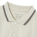 Giordano Men's Cotton Lycra Pique Polo - Slim Fit, Eagle Embroidery - Premium Polo