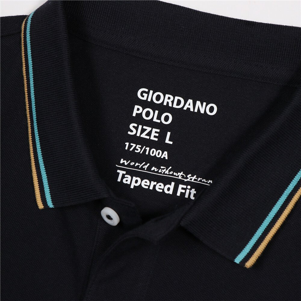 Giordano Men's Cotton Lycra Pique Slim Fit Polo - Premium Polo