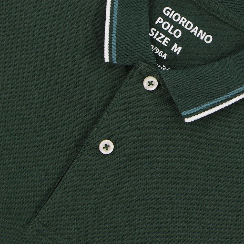 Giordano Men's Cotton Lycra Pique Slim Fit Polo - Premium Polo