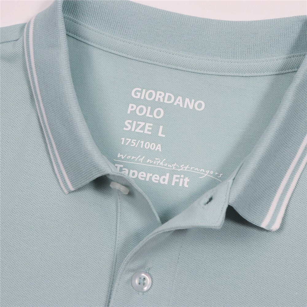 Giordano Men's Cotton Lycra Pique Slim Fit Polo - Premium Polo