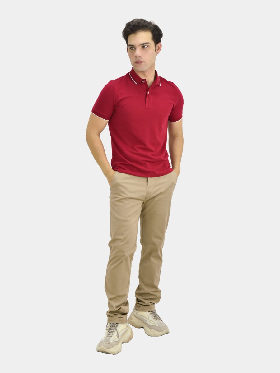 Giordano Men's Cotton Lycra Pique Slim Fit Polo - Premium Polo
