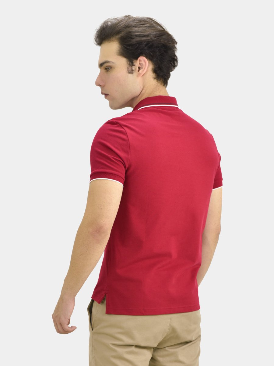 Giordano Men's Cotton Lycra Pique Slim Fit Polo - Premium Polo