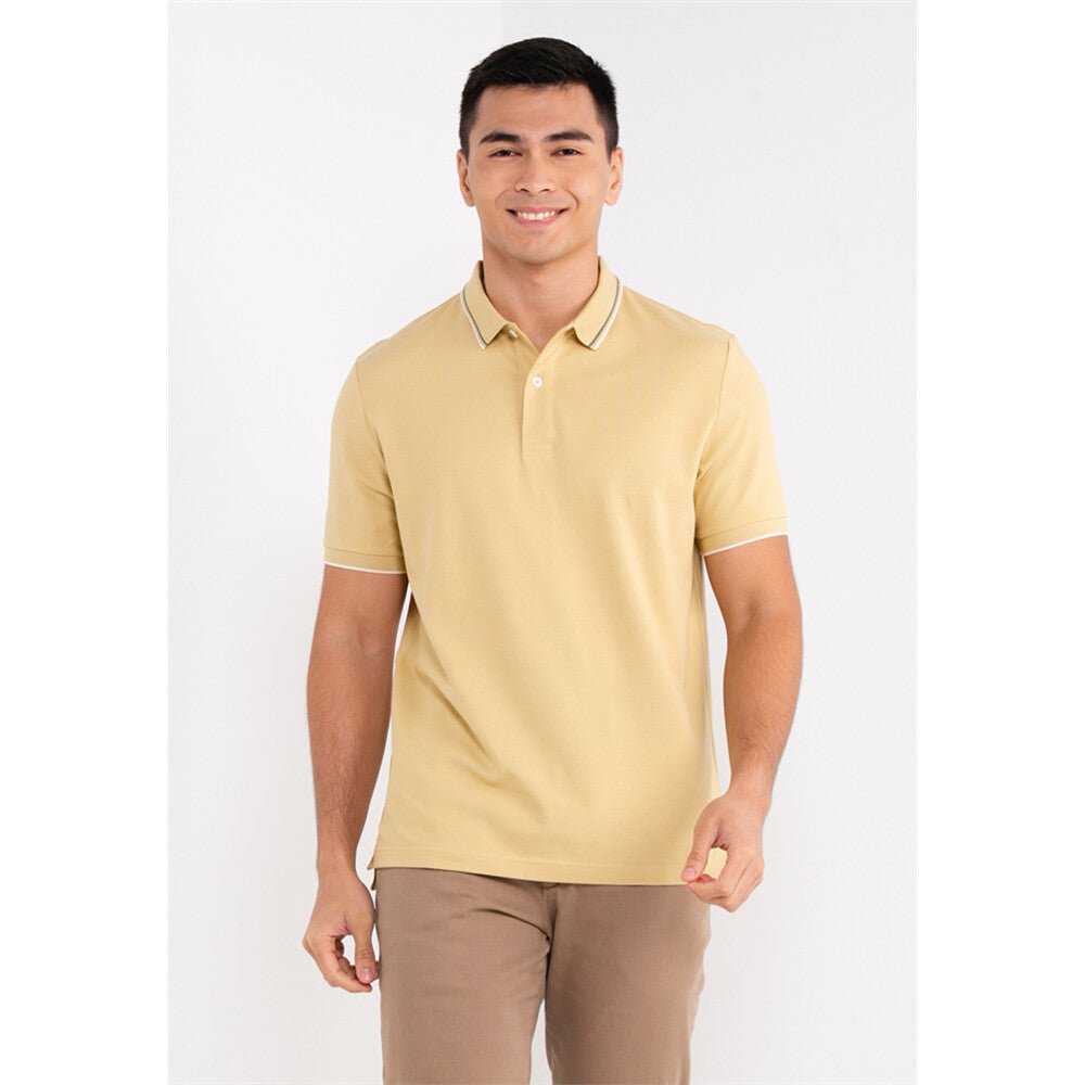 Giordano Men's Cotton Lycra Pique Slim Fit Polo - Premium Polo