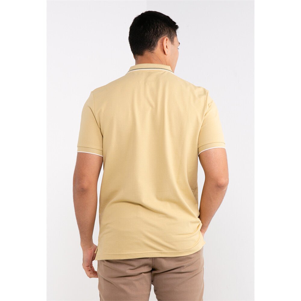 Giordano Men's Cotton Lycra Pique Slim Fit Polo - Premium Polo