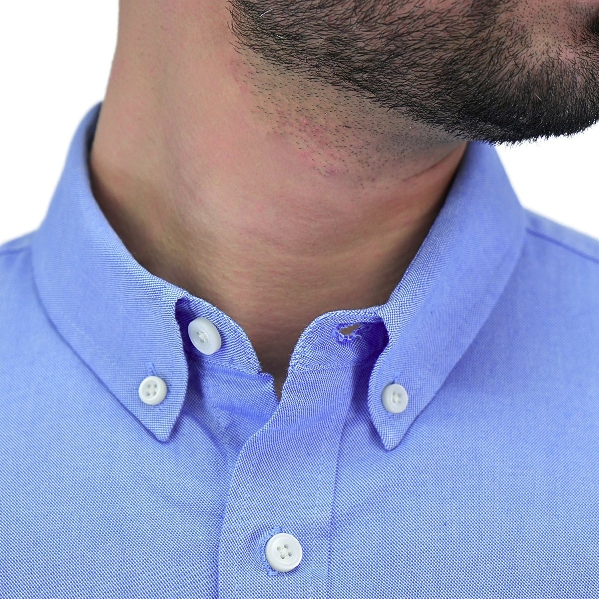 Giordano Men's Cotton Oxford Full Opening Long Sleeve Slim Fit Shirt - Premium Shirts