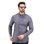 Giordano Men's Cotton Oxford Full Opening Long Sleeve Slim Fit Shirt - Premium Shirts
