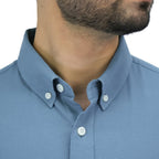 Giordano Men's Cotton Oxford Full Opening Long Sleeve Slim Fit Shirt - Premium Shirts