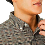 Giordano Men's Cotton Oxford Full Opening Long Sleeve Slim Fit Shirt - Premium Shirts