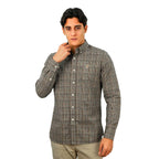 Giordano Men's Cotton Oxford Full Opening Long Sleeve Slim Fit Shirt - Premium Shirts