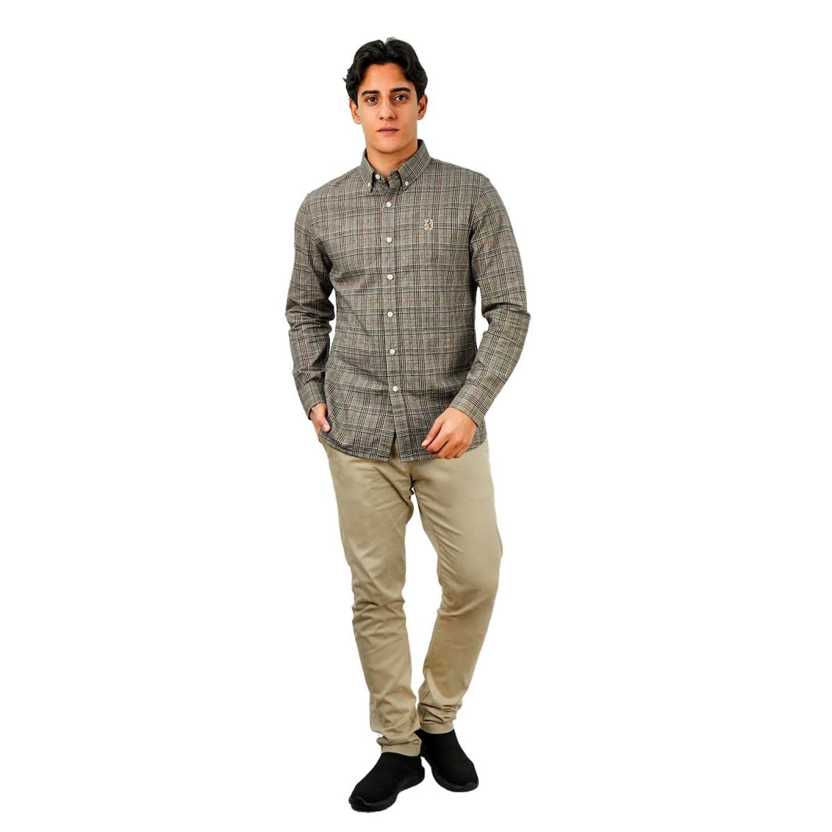 Giordano Men's Cotton Oxford Full Opening Long Sleeve Slim Fit Shirt - Premium Shirts