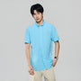 Giordano Men’s Cotton Oxford Slim Fit Short-Sleeve Shirt with Embroidery - Premium Shirts