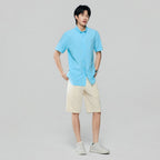 Giordano Men’s Cotton Oxford Slim Fit Short-Sleeve Shirt with Embroidery - Premium Shirts