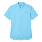 Giordano Men’s Cotton Oxford Slim Fit Short-Sleeve Shirt with Embroidery - Premium Shirts
