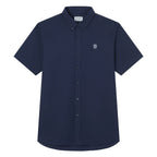 Giordano Men’s Cotton Oxford Slim Fit Short-Sleeve Shirt with Embroidery - Premium Shirts