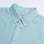Giordano Men’s Cotton Oxford Slim Fit Short-Sleeve Shirt with Embroidery - Premium Shirts