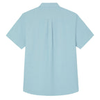 Giordano Men’s Cotton Oxford Slim Fit Short-Sleeve Shirt with Embroidery - Premium Shirts