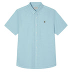 Giordano Men’s Cotton Oxford Slim Fit Short-Sleeve Shirt with Embroidery - Premium Shirts