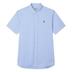 Giordano Men’s Cotton Oxford Slim Fit Short-Sleeve Shirt with Embroidery - Premium Shirts