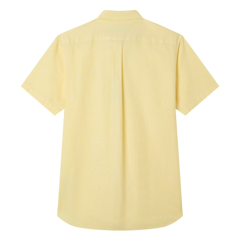 Giordano Men’s Cotton Oxford Slim Fit Short-Sleeve Shirt with Embroidery - Premium Shirts