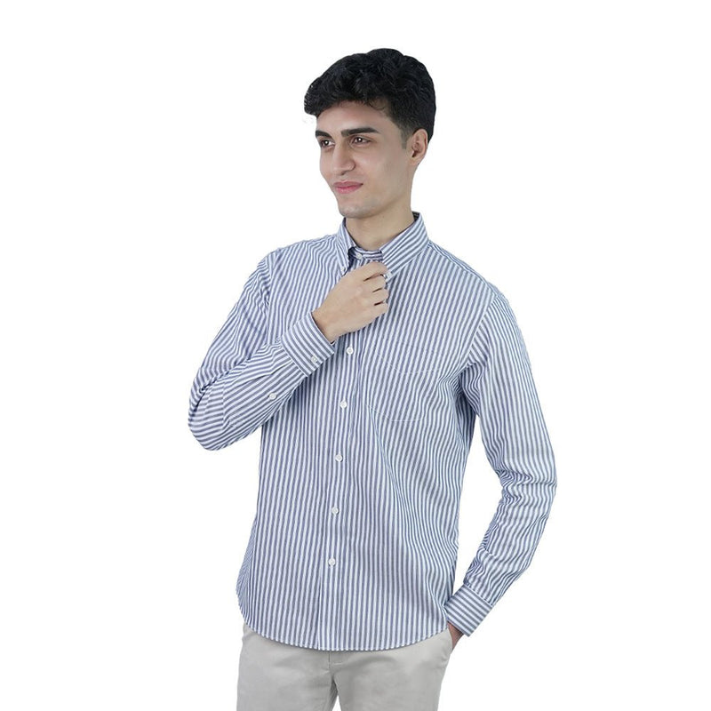 Giordano Men’s Cotton Oxford Wrinkle Free Long-Sleeve Shirt - Premium Shirts