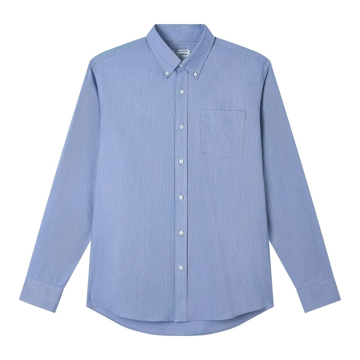 Giordano Men’s Cotton Oxford Wrinkle Free Long - Sleeve Shirt - first_variant_option_2 Premium Shirts for Giordano