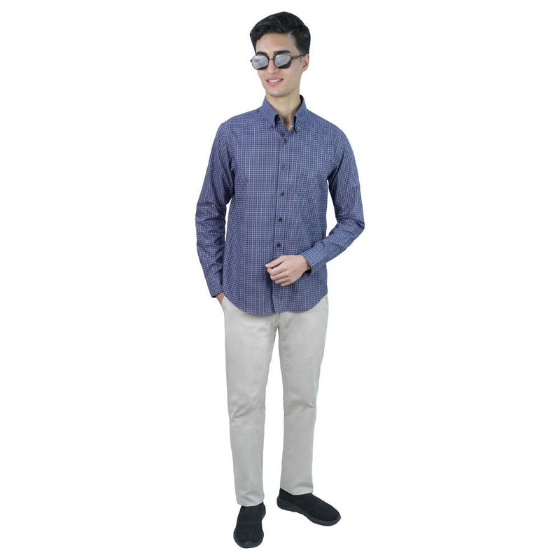 Giordano Men’s Cotton Oxford Wrinkle Free Long-Sleeve Shirt - Premium Shirts
