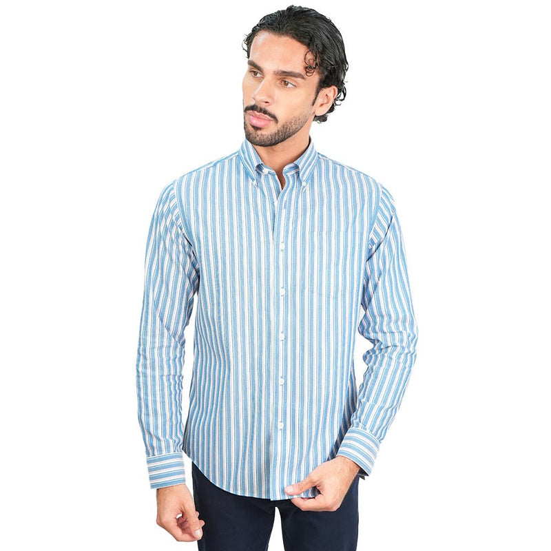 Giordano Men’s Cotton Oxford Wrinkle Free Long - Sleeve Shirt - first_variant_option_2 Premium Shirt for Giordano