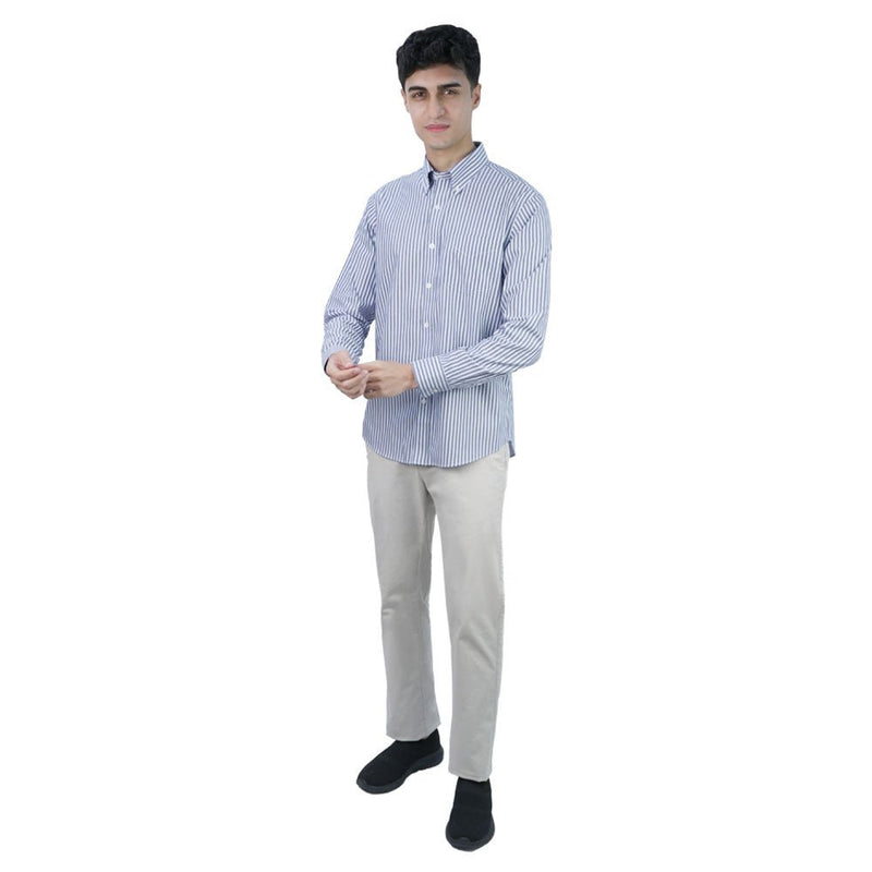 Giordano Men’s Cotton Oxford Wrinkle Free Long-Sleeve Shirt - Premium Shirts