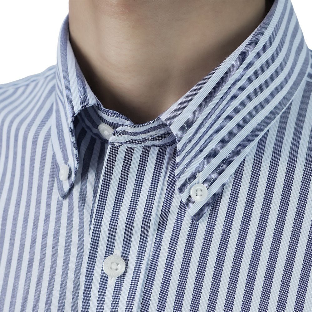 Giordano Men’s Cotton Oxford Wrinkle Free Long-Sleeve Shirt - Premium Shirts