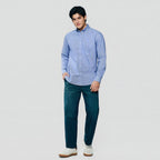 Giordano Men’s Cotton Oxford Wrinkle Free Long - Sleeve Shirt - first_variant_option_2 Premium Shirts for Giordano