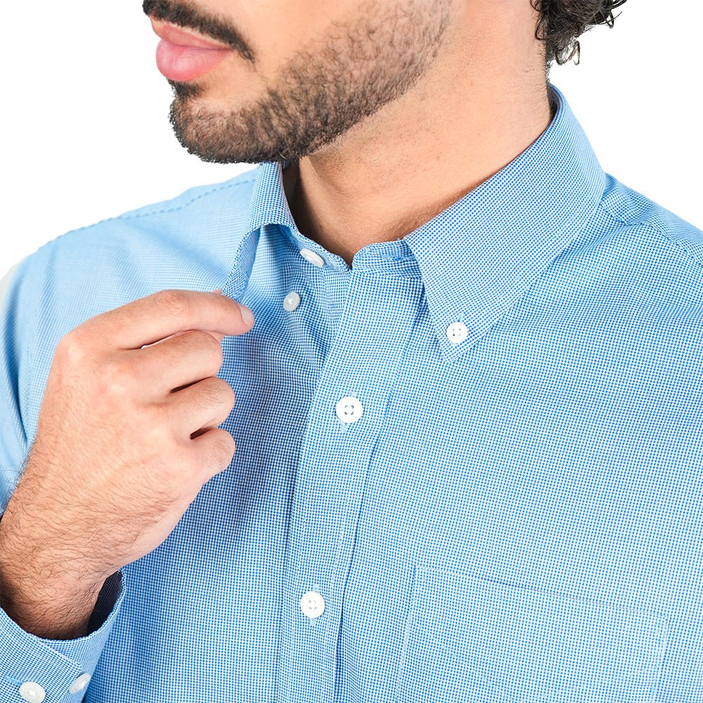 Giordano Men’s Cotton Oxford Wrinkle Free Long - Sleeve Shirt - first_variant_option_2 Premium Shirt for Giordano