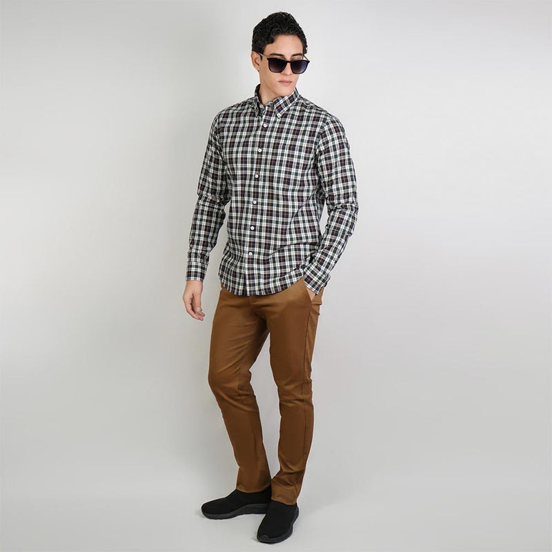 Giordano Men’s Cotton Oxford Wrinkle Free Long-Sleeve Shirt - Premium Shirts