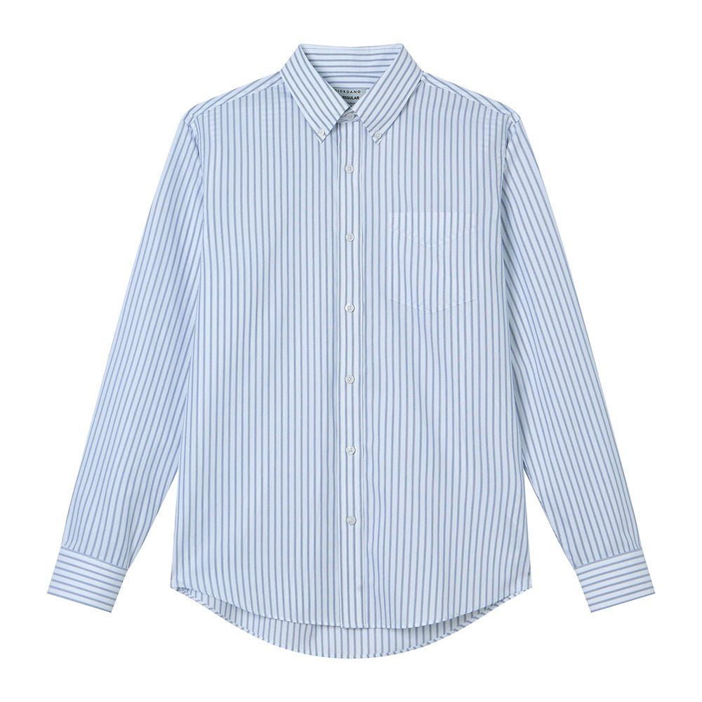 Giordano Men's Cotton Oxford Wrinkle Free Long - Sleeve Shirt - first_variant_option_2 Premium Shirt for Giordano