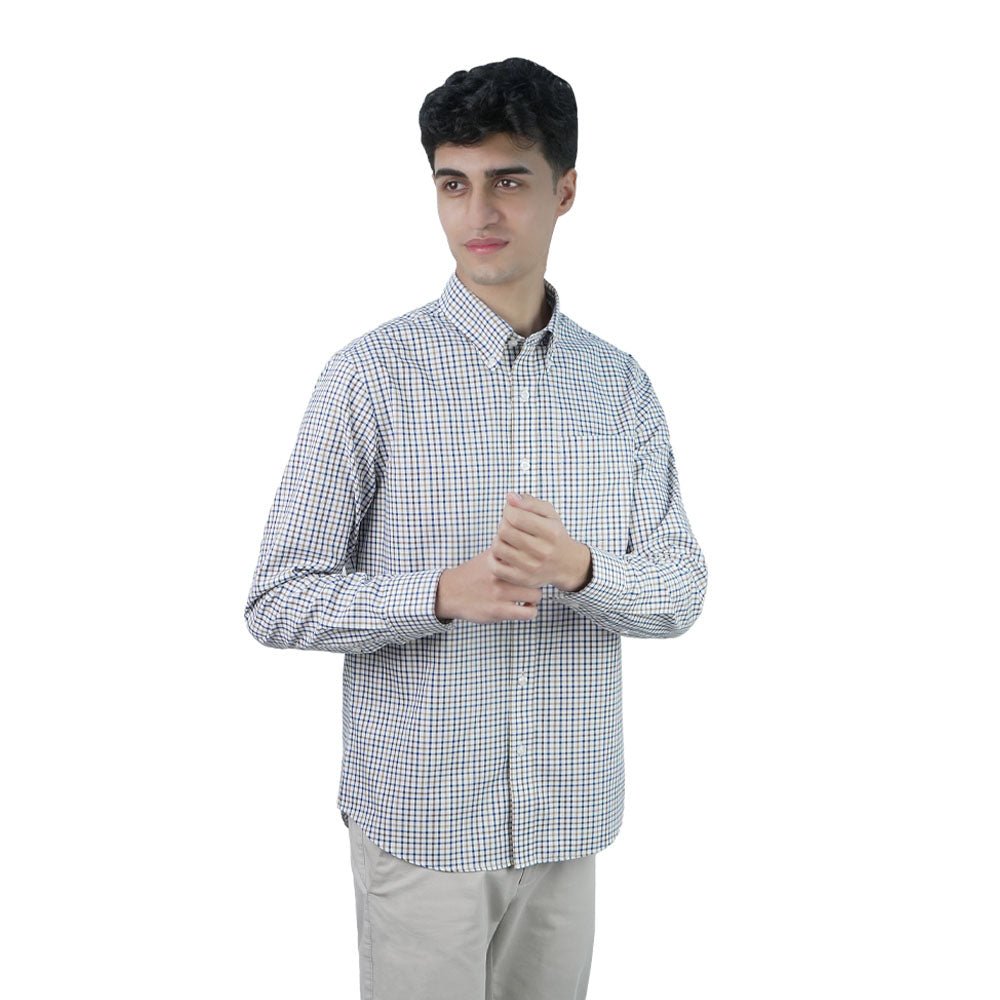 Giordano Men’s Cotton Oxford Wrinkle Free Long-Sleeve Shirt - Premium Shirts
