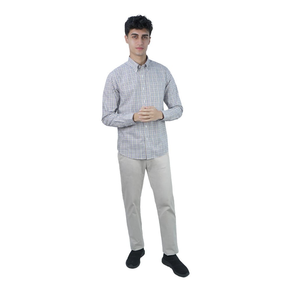 Giordano Men’s Cotton Oxford Wrinkle Free Long-Sleeve Shirt - Premium Shirts